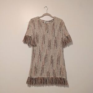 Elegant Fringe Knit Dress